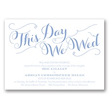 Gracefully Wed - Bluebird - Invitation