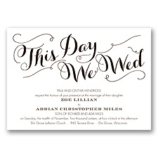 Gracefully Wed - Chocolate - Invitation