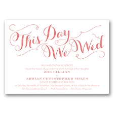 Gracefully Wed - Coral Reef - Invitation