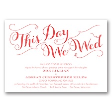 Gracefully Wed - Guava - Invitation