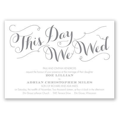 Gracefully Wed - Mercury - Invitation