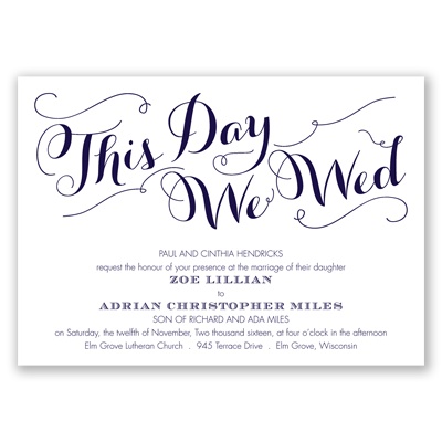 Gracefully Wed - Lapis - Invitation