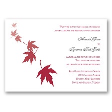 Falling Leaves - Apple - Invitation