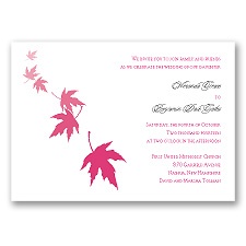 Falling Leaves - Watermelon - Invitation