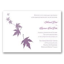Falling Leaves - Wisteria - Invitation