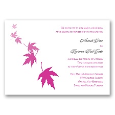 Falling Leaves - Begonia - Invitation