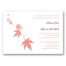 Falling Leaves - Coral Reef - Invitation