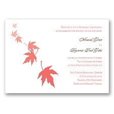 Falling Leaves - Guava - Invitation