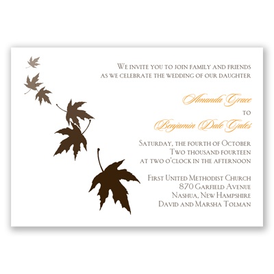 Falling Leaves - Invitation