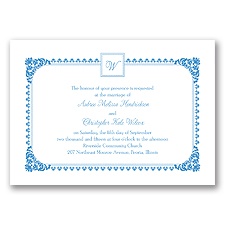 Serene Border - Cornflower - Invitation