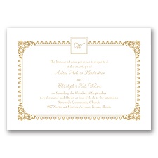 Serene Border - Golden - Invitation