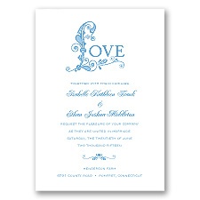 Only Love - Cornflower - Invitation