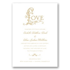 Only Love - Golden - Invitation