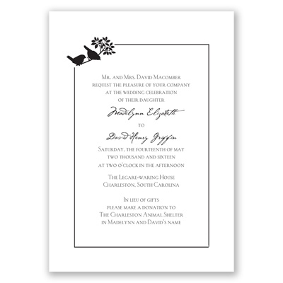 Bordered Birds Invitation