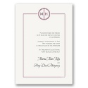 Bordered Monogram Invitation