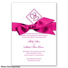 Diamond Hearts - Begonia - Invitation