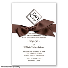 Diamond Hearts - Chocolate - Invitation