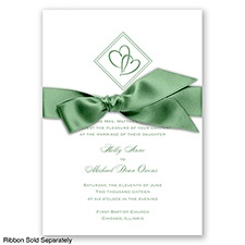 Diamond Hearts - Clover - Invitation