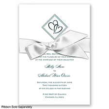 Diamond Hearts - Gem - Invitation