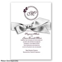 Circle Butterfly Monogram - Invitation