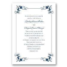 Blossoms Galore - Marine - Invitation