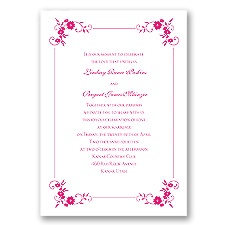 Blossoms Galore - Watermelon - Invitation