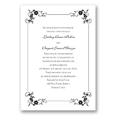 Blossoms Galore - Black - Invitation