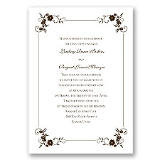Blossoms Galore - Chocolate - Invitation