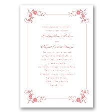 Blossoms Galore - Coral Reef - Invitation