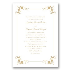 Blossoms Galore - Golden - Invitation
