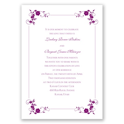 Blossoms Galore - Invitation