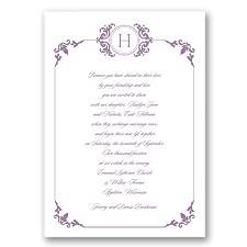 Stately Border - Wisteria - Invitation