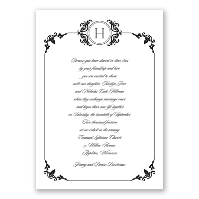 Wedding Invitations   on Home    Wedding Invitations    100 Invites Under  60    Stately Border