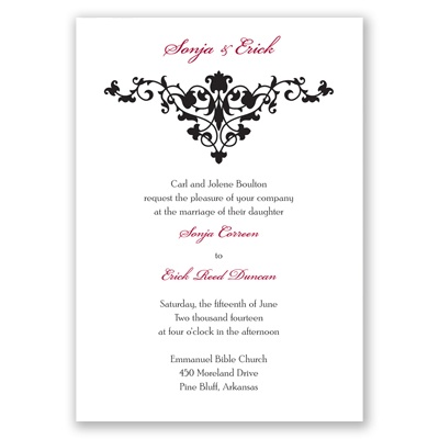 Regal Damask - Invitation