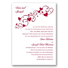 Happy Hearts - Apple - Invitation