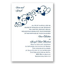 Happy Hearts - Marine - Invitation
