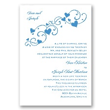 Happy Hearts - Cornflower - Invitation