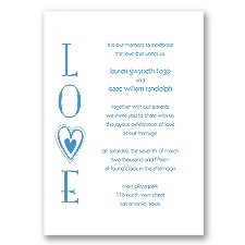 Our Love - Cornflower - Invitation