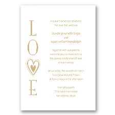 Our Love - Golden - Invitation
