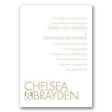Make A Statement - Golden - Invitation