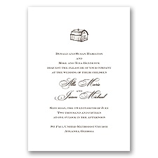 Natural Elements - Chocolate - Invitation