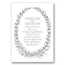 Pine Cone Wreath - Mercury - Invitation