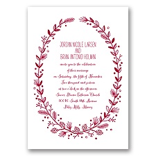 Pine Cone Wreath - Apple - Invitation