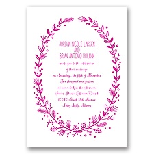 Pine Cone Wreath - Begonia - Invitation