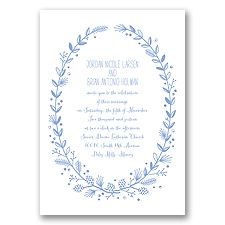 Pine Cone Wreath - Bluebird - Invitation