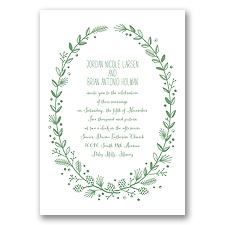 Pine Cone Wreath - Clover - Invitation
