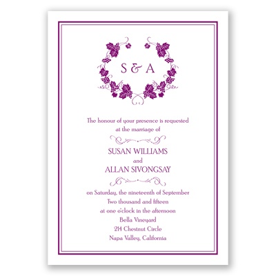 Perfect Vintage - Sangria - Invitation