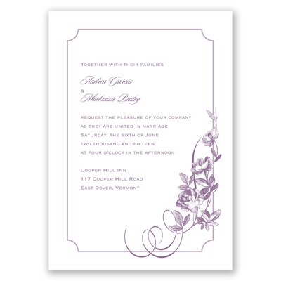 Rose Cascade - Wisteria - Invitation