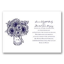 Sunflower Jar - Lapis - Invitation