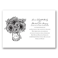 Sunflower Jar - Black - Invitation